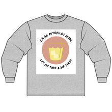 Load image into Gallery viewer, Autopilot Mode Long Sleeve Tee, Funny Unisex Shirt for Parties, Cool Gift for Friends, Casual Wear, Relaxation Outfit