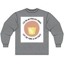 Load image into Gallery viewer, Autopilot Mode Long Sleeve Tee, Funny Unisex Shirt for Parties, Cool Gift for Friends, Casual Wear, Relaxation Outfit