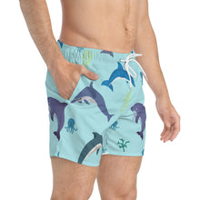 Load image into Gallery viewer, Dolphin Swim Trunks