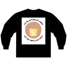 Load image into Gallery viewer, Autopilot Mode Long Sleeve Tee, Funny Unisex Shirt for Parties, Cool Gift for Friends, Casual Wear, Relaxation Outfit
