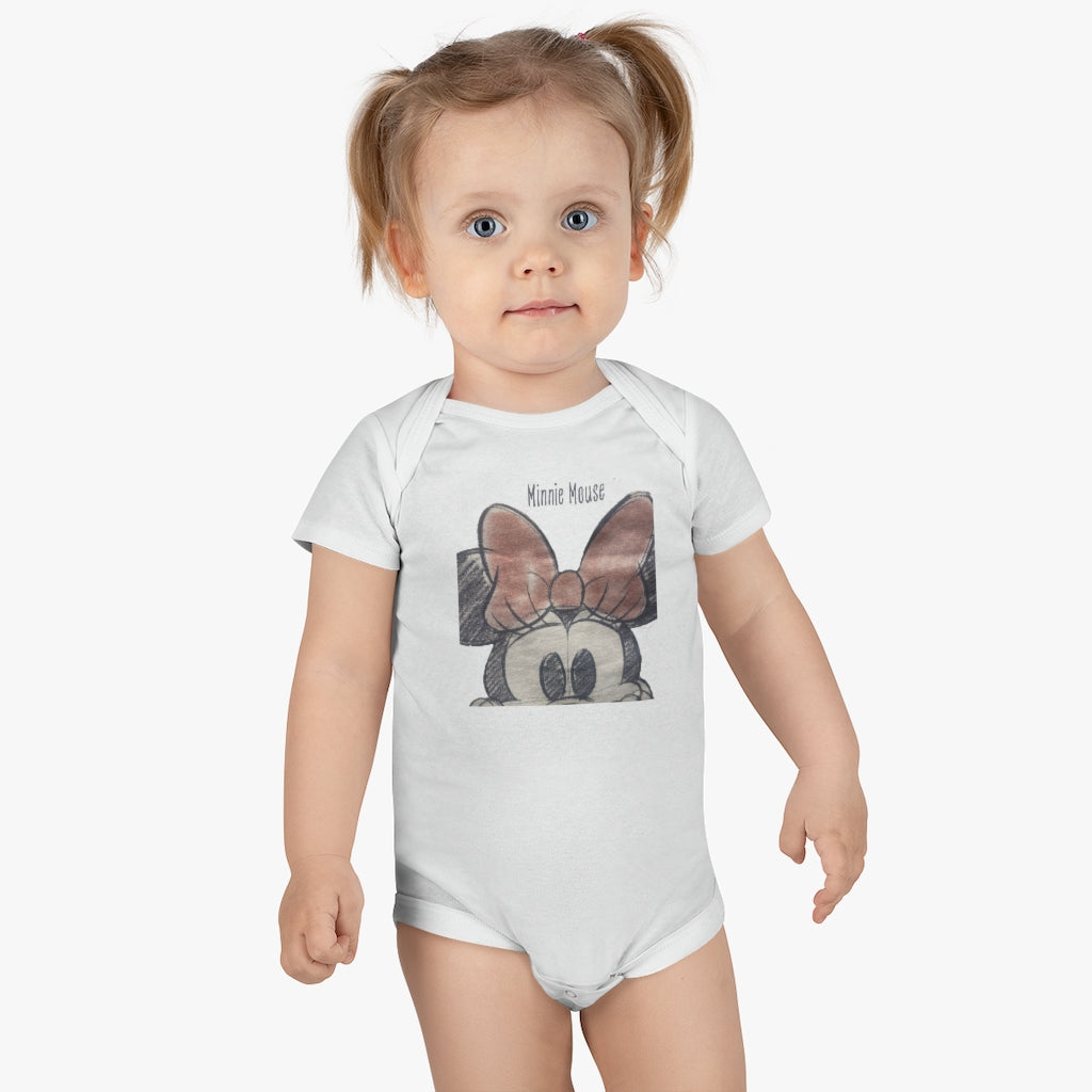 Baby Short Sleeve Minnie Mouse  Onesie®